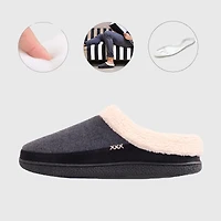 Alpine Swiss Mens Memory Foam Clog Slippers Fleece Fuzzy Slip On House Shoes