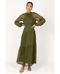 Women's Petal and Pup Julip Sheer Long Sleeve Maxi Dress