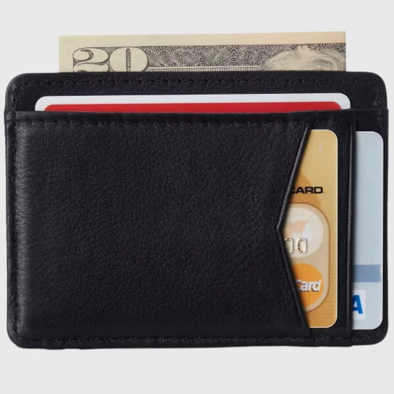 Alpine Swiss Men Rfid Safe Minimalist Front Pocket Wallet Leather Thin Card Case