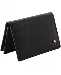 Alpine Swiss Expandable Business Card Case Genuine Leather Front Pocket Wallet