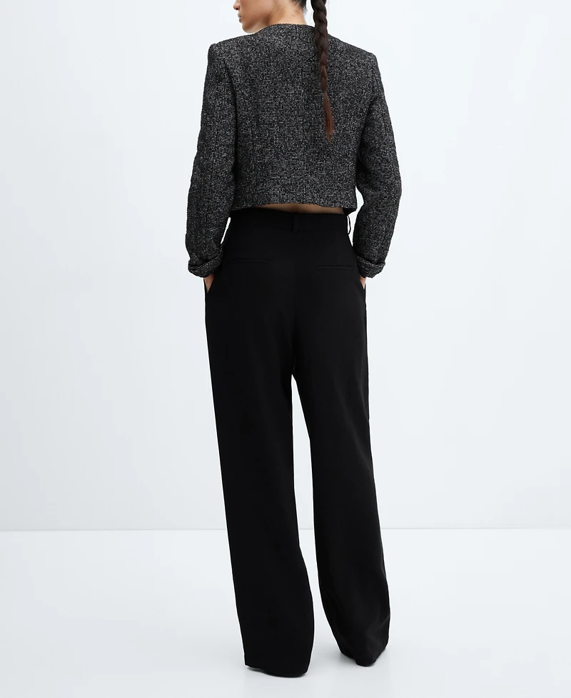 Mango Women's Pockets Two-Tone Jacket