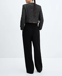 Mango Women's Pockets Two-Tone Jacket