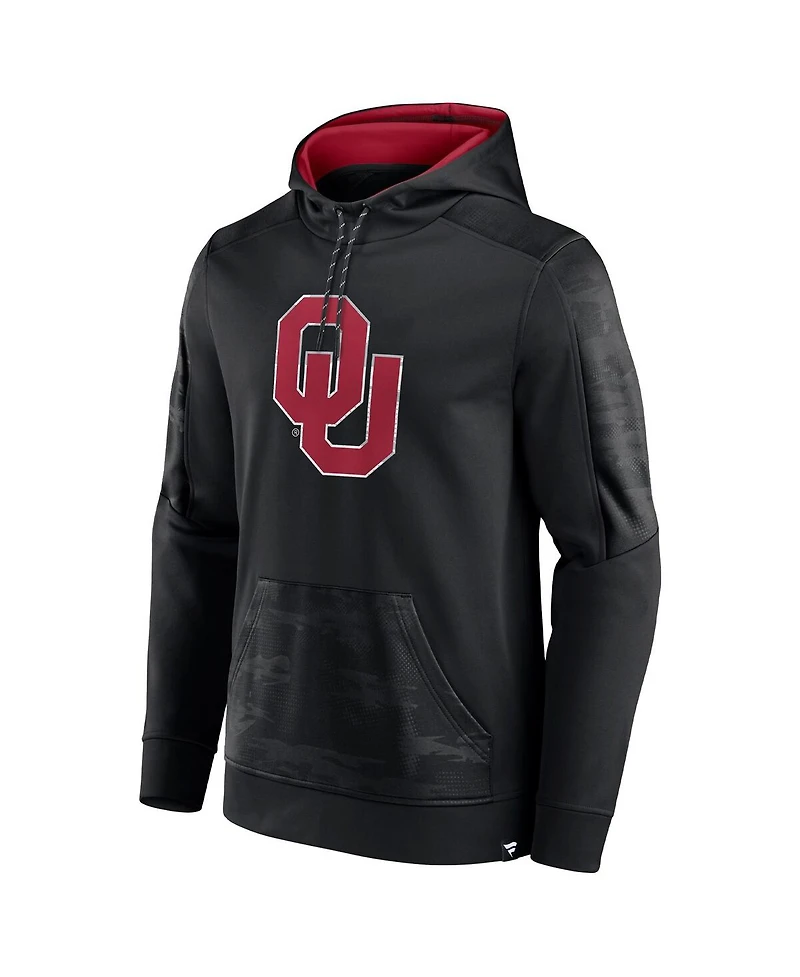Men's Fanatics Black Oklahoma Sooners On The Ball Pullover Hoodie