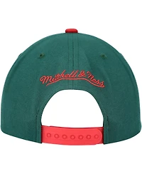 Men's Mitchell & Ness Green Minnesota Wild Core Team Ground 2.0 Snapback Hat
