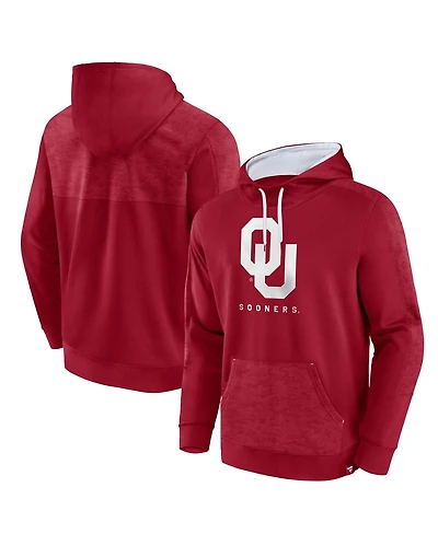 Men's Fanatics Crimson Oklahoma Sooners Defender Pullover Hoodie