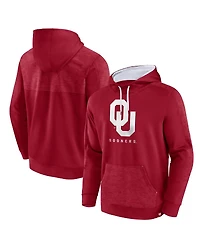 Men's Fanatics Crimson Oklahoma Sooners Defender Pullover Hoodie