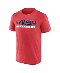 Men's Fanatics Heather Red Washington Capitals Playmaker T-shirt