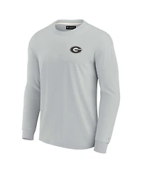 Men's and Women's Fanatics Signature Gray Georgia Bulldogs Super Soft Long Sleeve T-shirt