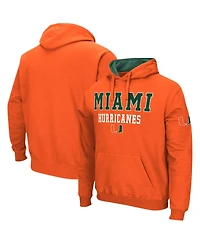 Men's Colosseum Orange Miami Hurricanes Sunrise Pullover Hoodie