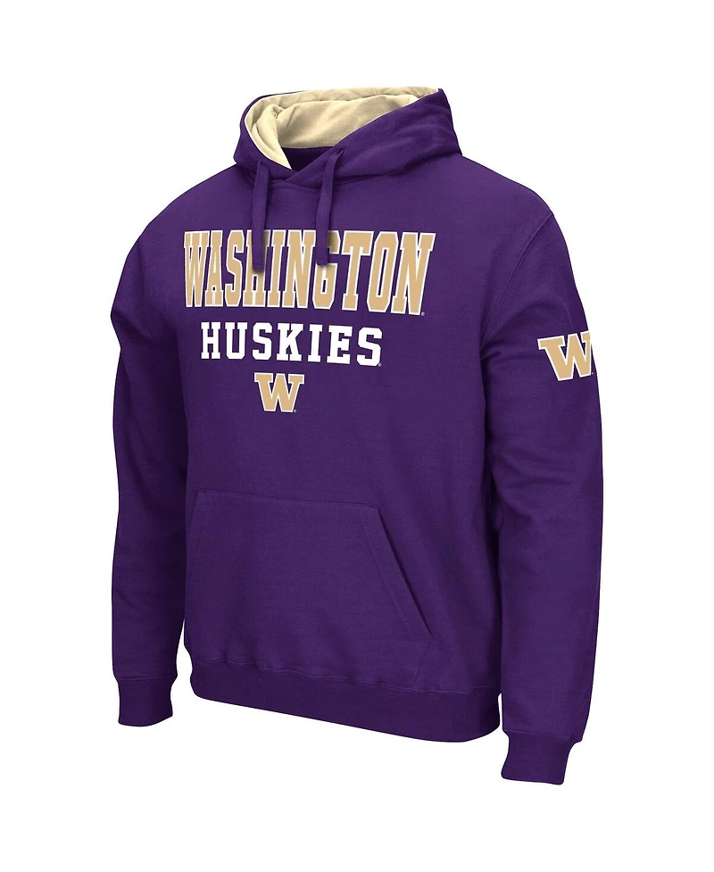 Men's Colosseum Purple Washington Huskies Sunrise Pullover Hoodie