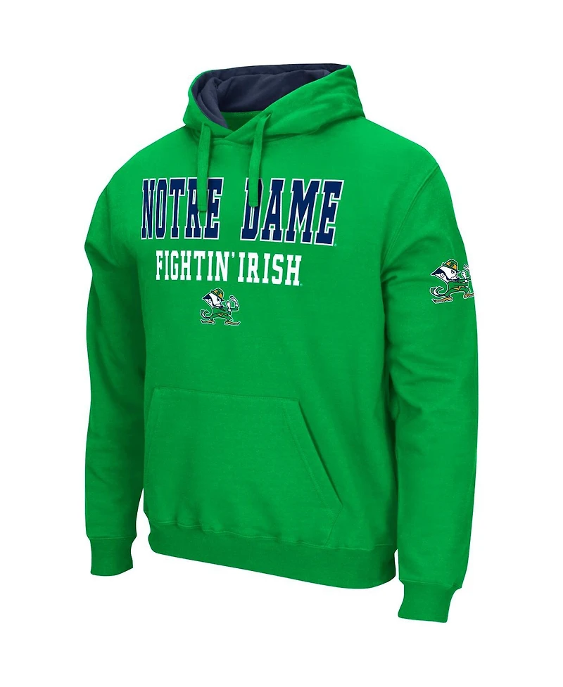 Men's Colosseum Green Notre Dame Fighting Irish Sunrise Pullover Hoodie