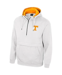 Men's Colosseum White Tennessee Volunteers Half-Zip Hoodie