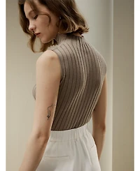 Lilysilk Women's Silk-Cashmere Blend Knit Top for Women