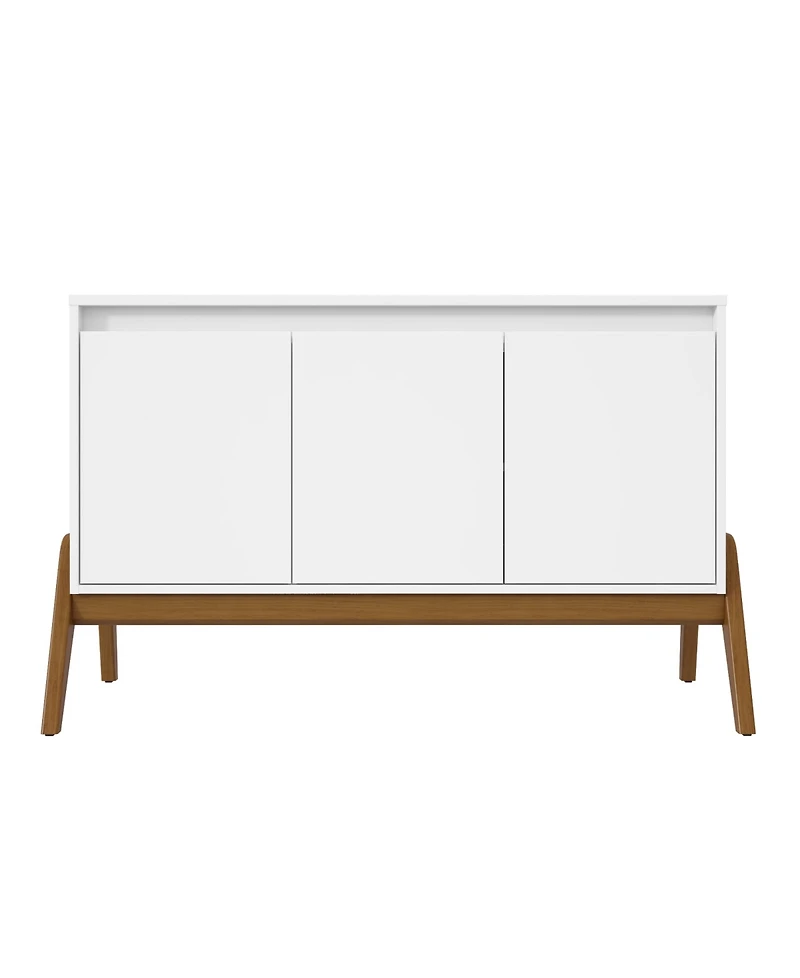 Manhattan Comfort Gales 48.50" Medium Density Fiberboard 4-Shelf Sideboard