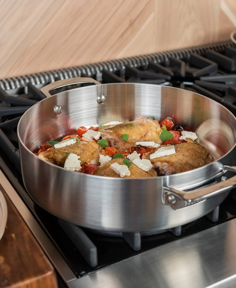 Viking Professional 5-Ply Stainless Steel 6.4-Quart Casserole Pan
