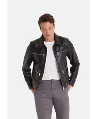 Furniq Uk Men's Fashion Jacket, Nappa Black