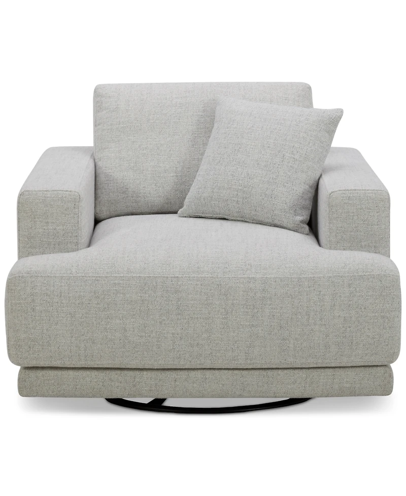 Closeout! Vasher 42" Fabric Swivel Chair, Created for Macy's