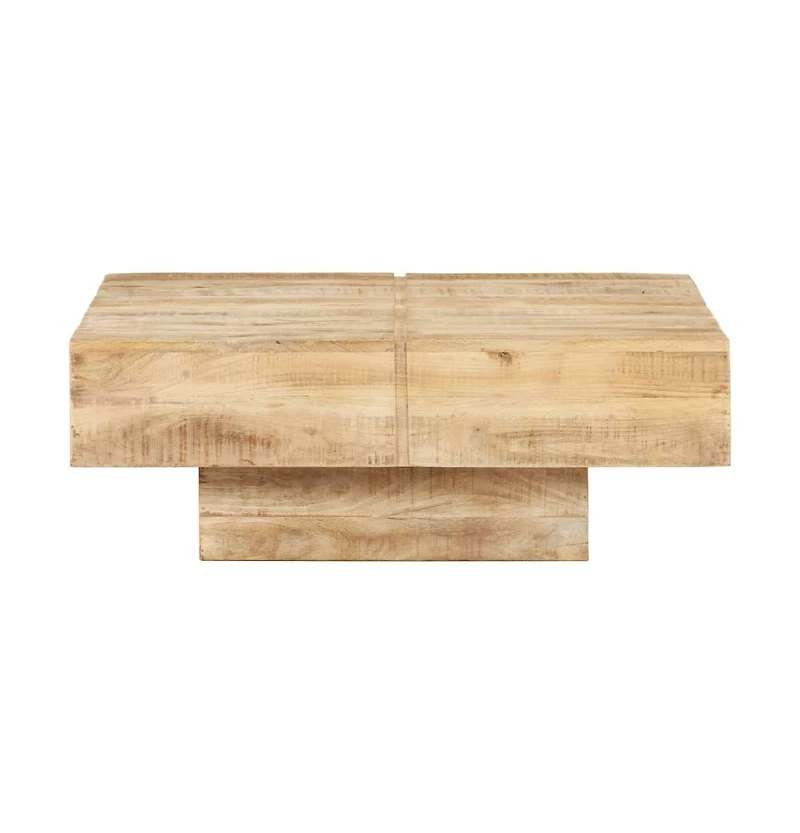 Coffee Table 31.5"x31.5"x11" Solid Mango Wood