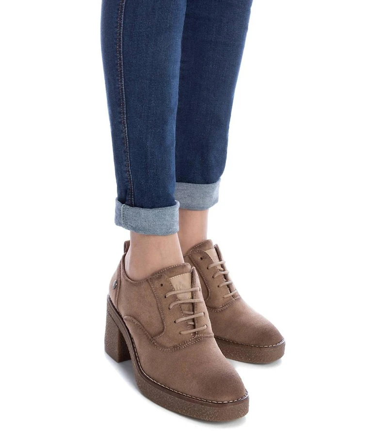 Women's Suede Heeled Oxfords By Xti
