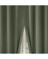 Aria Magnetic Closure Theater Grade 100% Blackout Back Tab Curtain Panel Pair