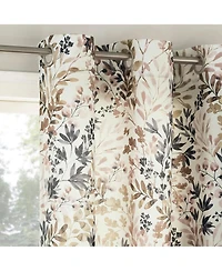 Amelie Botanical Print Room Darkening Grommet Curtain Panel