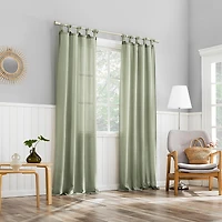 Hathaway Twist Tab Semi-Sheer Top Curtain Panel