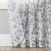 Ambree Vintage like Floral Sheer Rod Pocket Curtain Panel