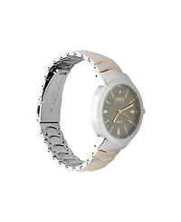 Jones New York Men's Analog Two Tone Metal Bracelet Watch 42mm