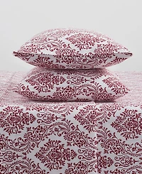 Tahari Home Damask 100% Cotton Flannel 4-Pc. Sheet Set