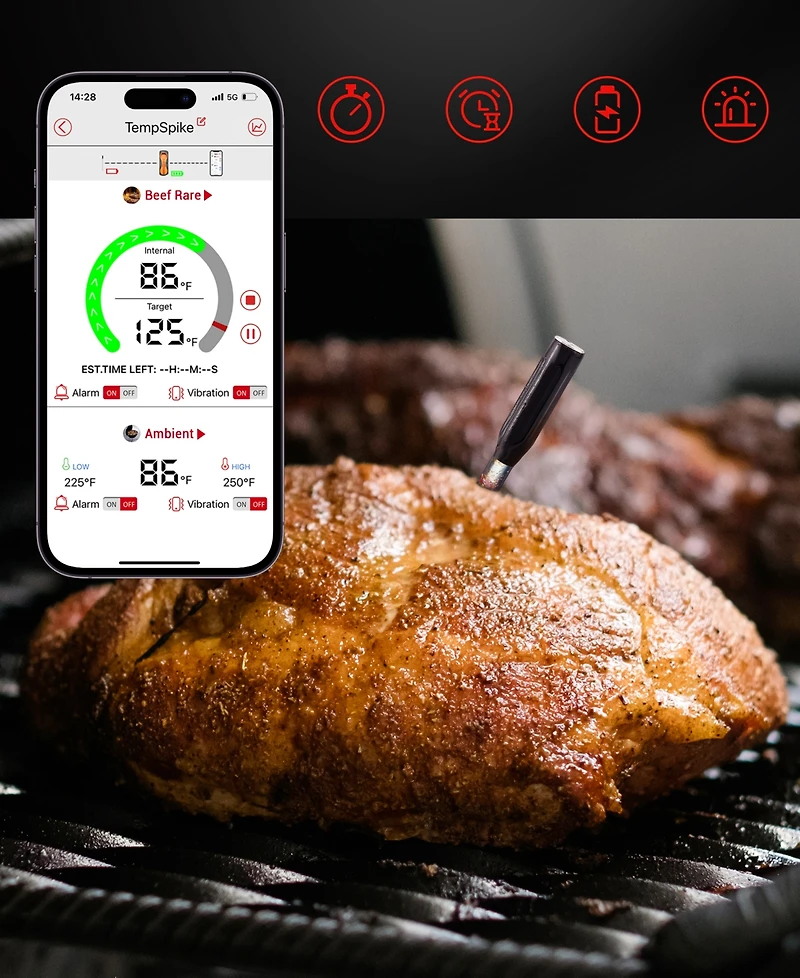 ThermoPro Pack of 1 TempSpike 500' Smart Truly Wireless Meat Thermometer
