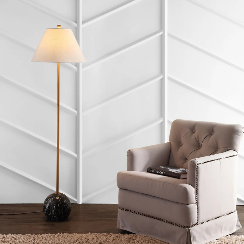 Jonathan Y Miami Minimalist Resin/Metal Led Floor Lampite