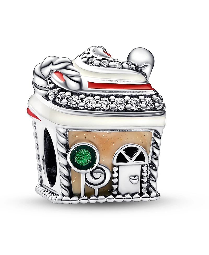 Pandora Cubic Zirconia Festive Gingerbread House Charm