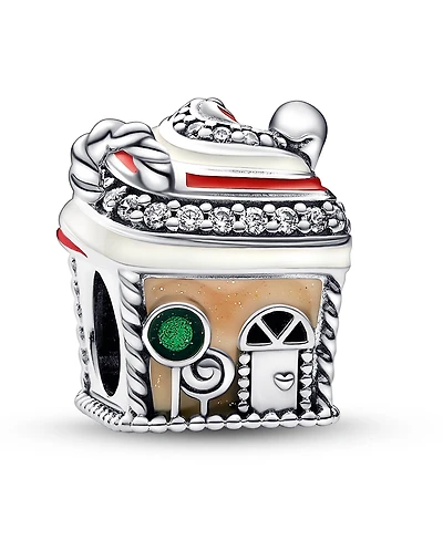 Pandora Cubic Zirconia Festive Gingerbread House Charm