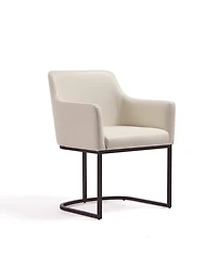 Manhattan Comfort Serena 2-Piece Leatherette Upholstered Dining Armchair Set