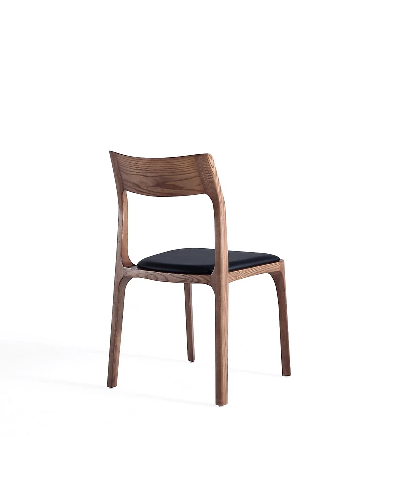 Manhattan Comfort Moderno -Piece Leatherette Upholstered Stackable Dining Chair Set