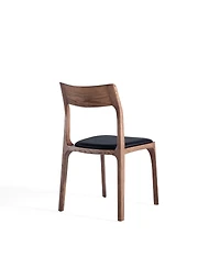 Manhattan Comfort Moderno -Piece Leatherette Upholstered Stackable Dining Chair Set