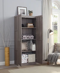 Manhattan Comfort Hopkins 29.6" 4-Shelf Storage Closet