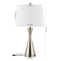Jonathan Y Colton Classic French Country Iron Led Table Lamp with Usb Charging Port (Set of 2)