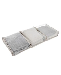 Household Essentials Under Bed Zippered Sweater Storage Bags with Clear Vision Panel, Set of 3