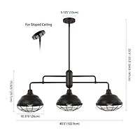 Jonathan Y Levi Industrial Farmhouse Iron Led Pendant
