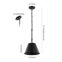 Jonathan Y Harper Industrial Farmhouse Iron Led Pendant