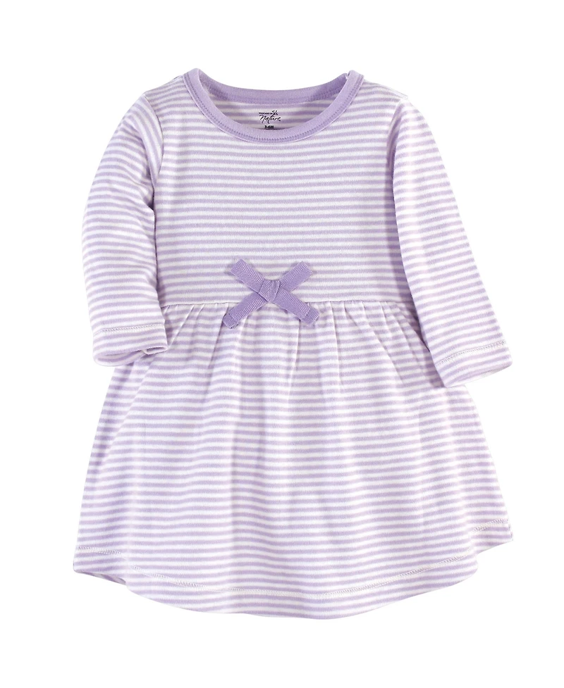 Touched by Nature Toddler Girls Organic Cotton Long-Sleeve Dresses 2pk
