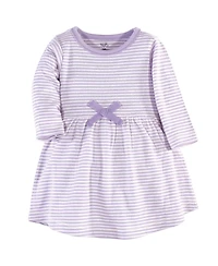 Touched by Nature Toddler Girls Organic Cotton Long-Sleeve Dresses 2pk