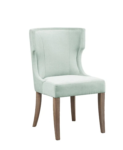 Madison Park 23.25" Carson Wide Wood Upholstered Wingback Dining Chair