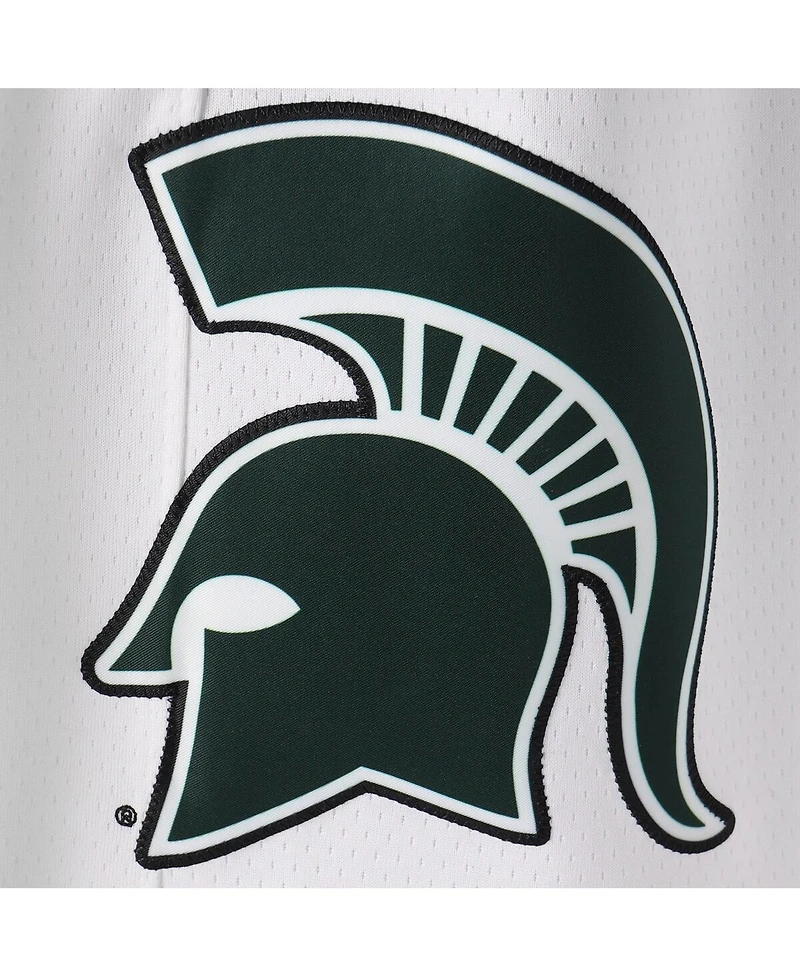 Men's Nike White Michigan State Spartans Limited Retro Basketball Shorts