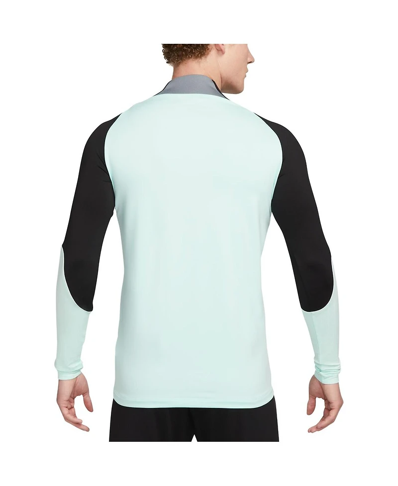Men's Nike Mint Chelsea Strike Drill 2023/24 Performance Quarter-Zip Long Sleeve Top