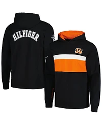Men's Tommy Hilfiger Black Cincinnati Bengals Morgan Long Sleeve Hoodie T-shirt
