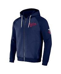 Men's Darius Rucker Collection by Fanatics Navy Minnesota Twins Raglan Full-Zip Hoodie