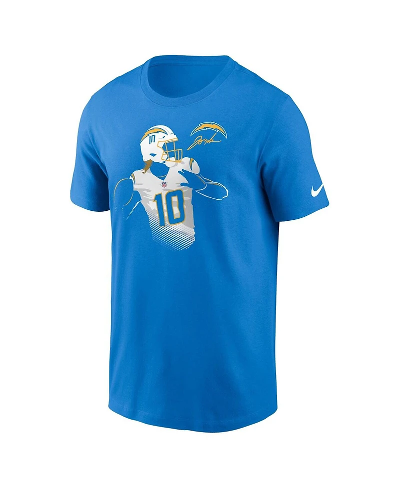 Men's Nike Justin Herbert Powder Blue Los Angeles Chargers Player Graphic T-shirt