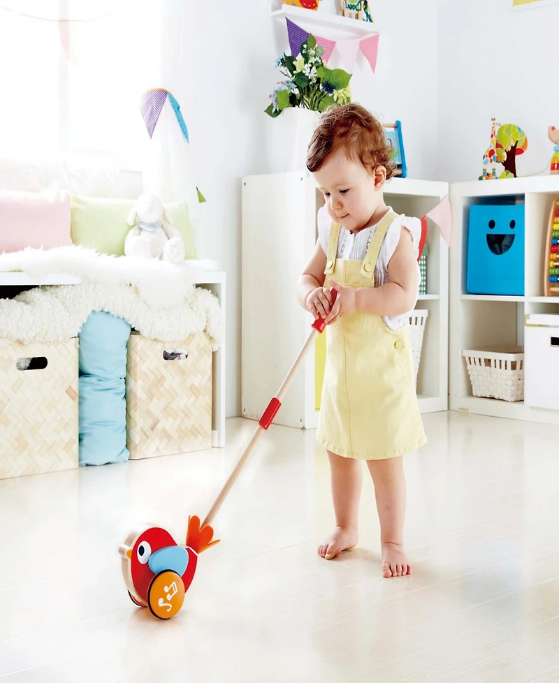 Hape Lilly Musical Push-Along Toddler Toy